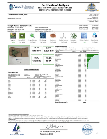 Bananaconda - THCa Flower 32.50%